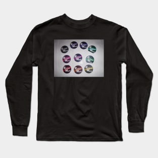 Retro Wave Assorted Stickers Long Sleeve T-Shirt